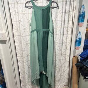 Modcloth XL multicolor green Sleeveless high low Dress
